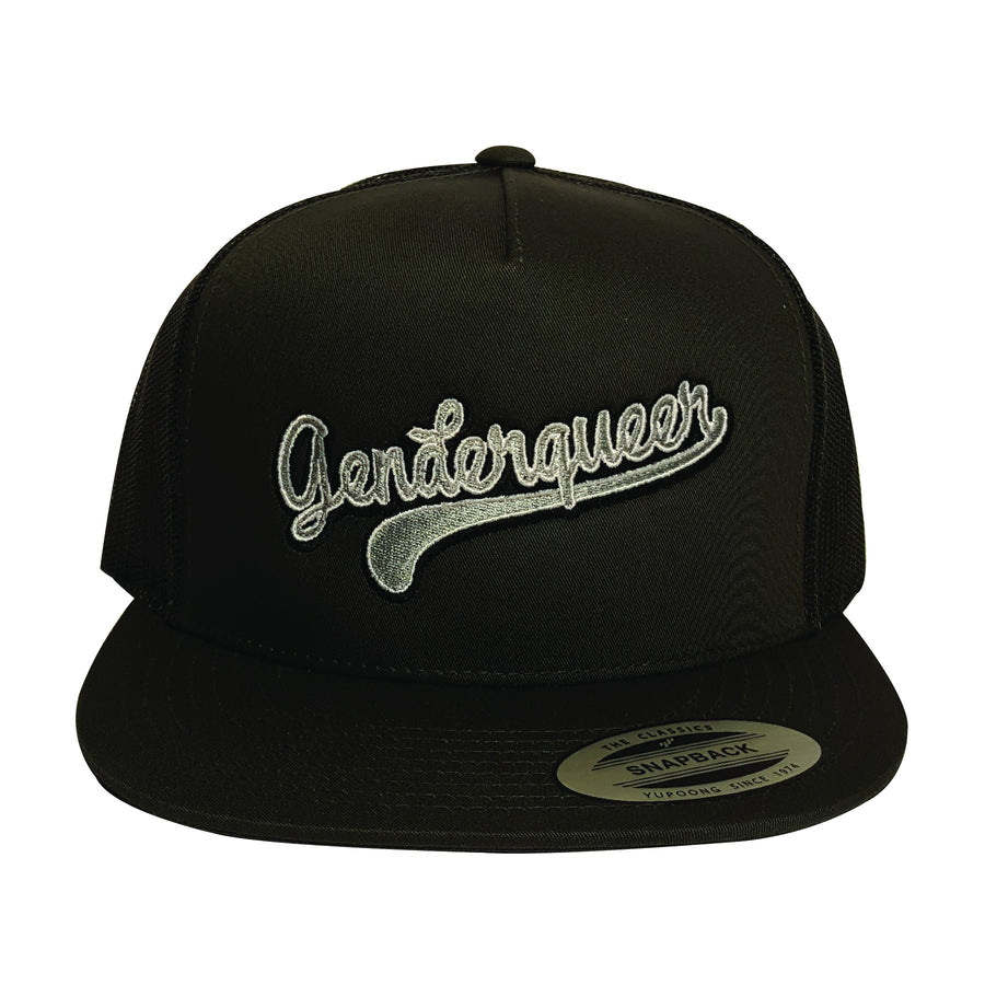 GENDERQUEER charcoal grey trucker hat