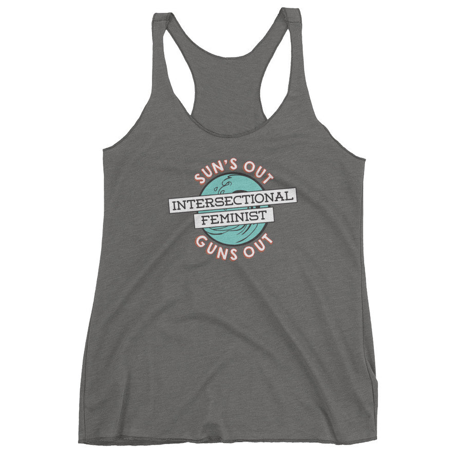 SUN'S OUT INTERSECTIONAL FEMINIST GUNS OUT racerback