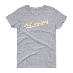 NOT STRAIGHT shirt (mid-scoop, near-capped sleeves)